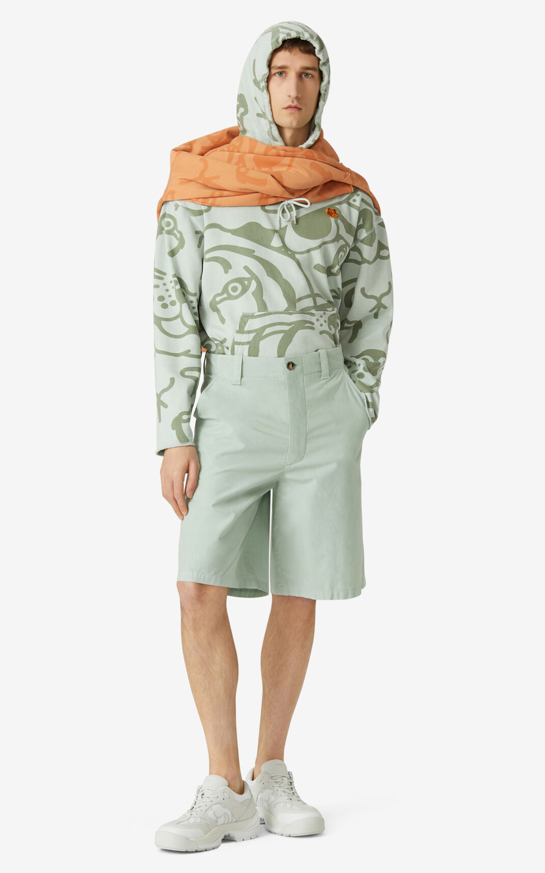 Kenzo Chino Shorts Herre - Olivengrøn Grøn DK-491425